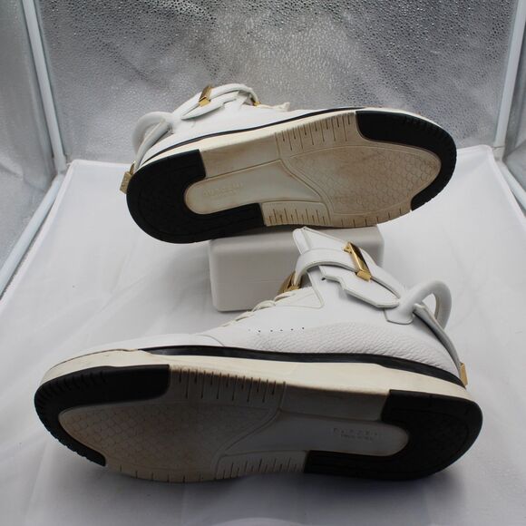 VNDS Buscemi B-Court High Top White Leather Luxury Sneakers Size 11 US / 44 EU main image 11